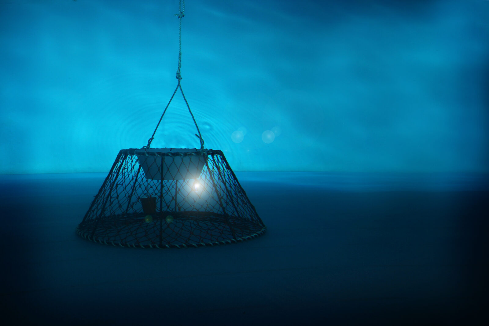 Ocean temperature monitoring buoy in open water